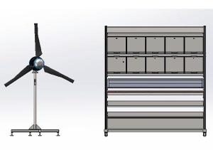 Sistema de capacitación sin conexión a red de energía eólica