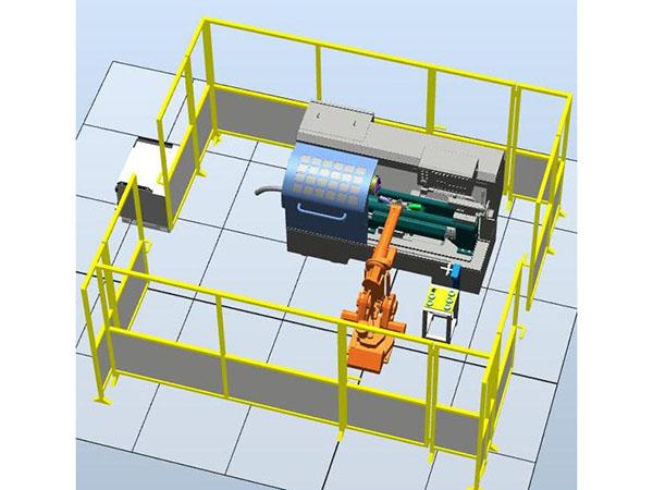  Sistema de capacitación de carga y descarga con robot industrial  